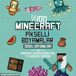 %100 Minecraft Pikselli Boyamalar Özel Biyomlar