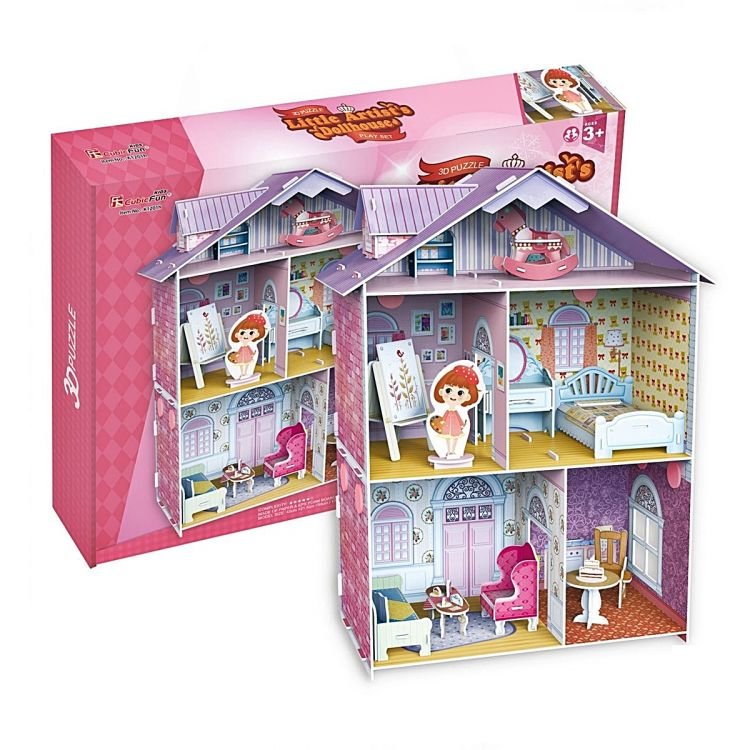 5d223ff259a06-41136-1 Küçük Artist'İn Oyun Evi 3D Puzzle - Görsel 1