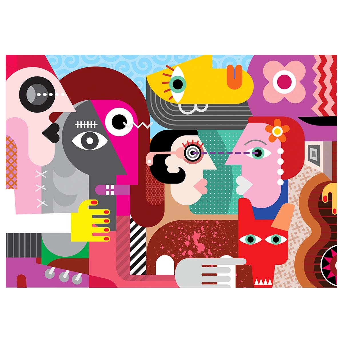 5ed7fe8950509-23758 KS Strange People And Dirty Dog 1000 Parça Puzzle - Görsel 1