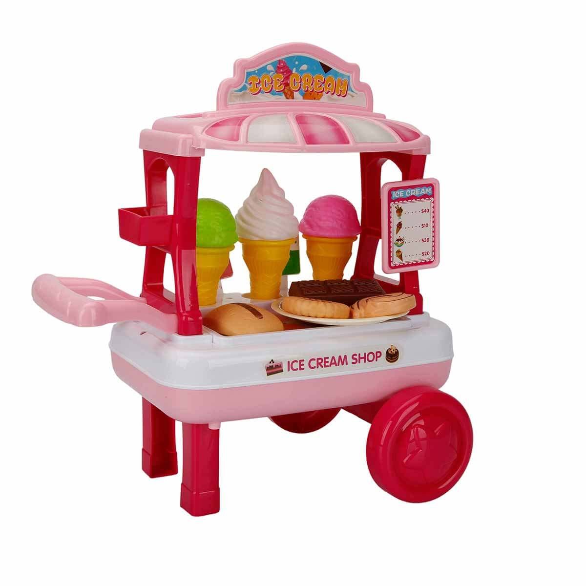 5f8f0122092de-28526 Sunman Little Chef Dondurma Arabası Oyun Seti - Görsel 1
