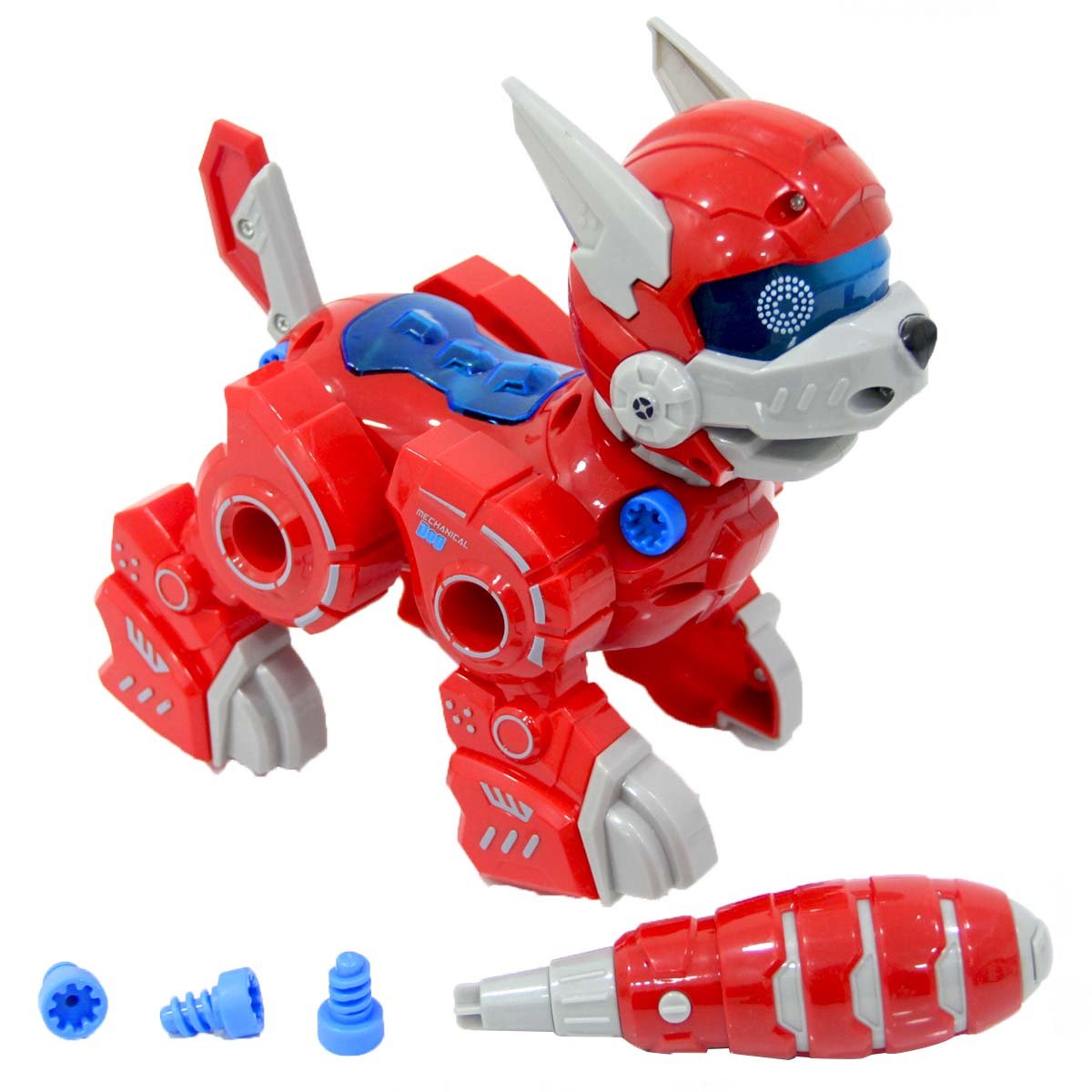 6012a925dc5e0-32687 Işıklı Sesli Yürüyen Pilli Sök Tak Robot Köpek - Görsel 1