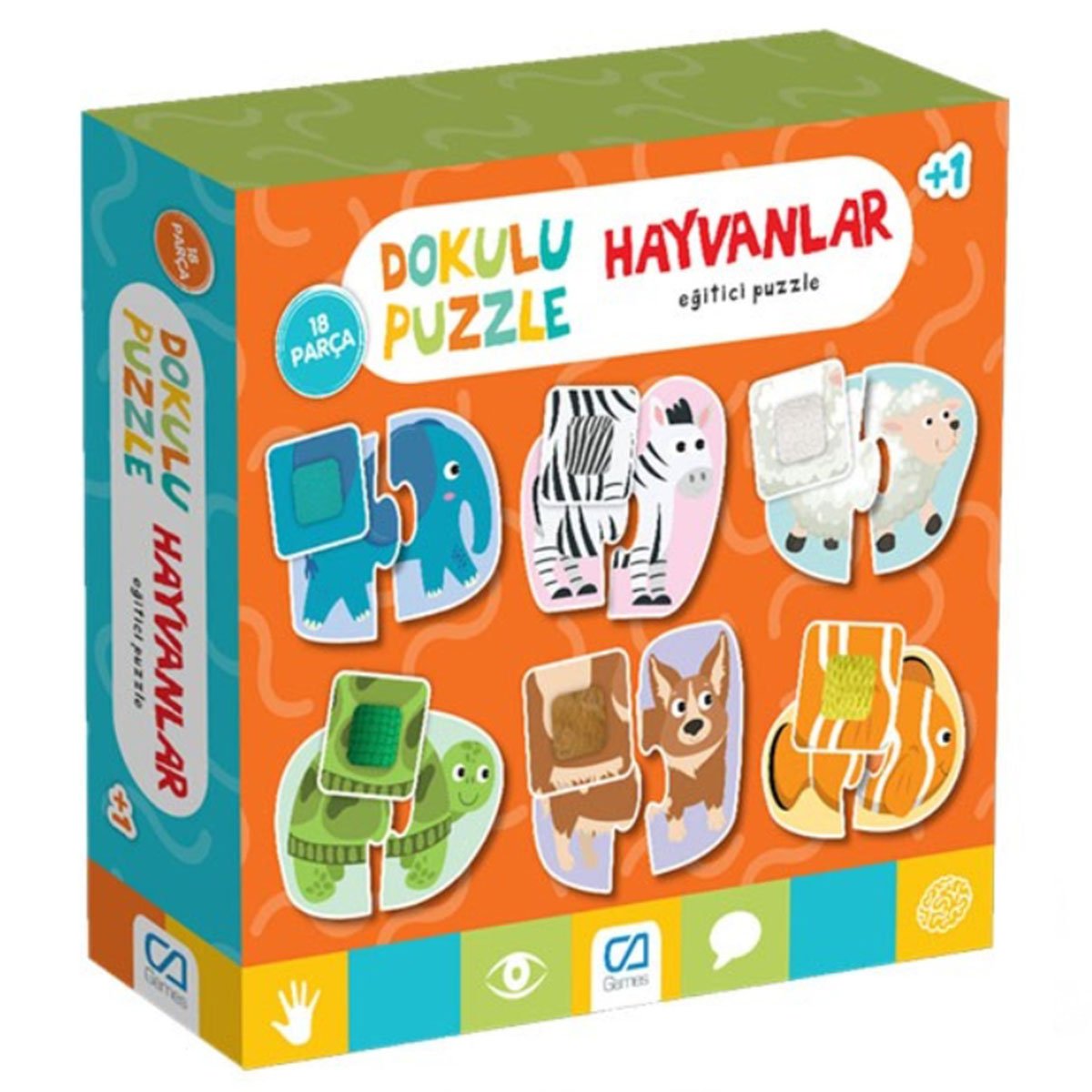 616daed73f34b-43359 Dokulu Puzzle Hayvanlar - Görsel 1