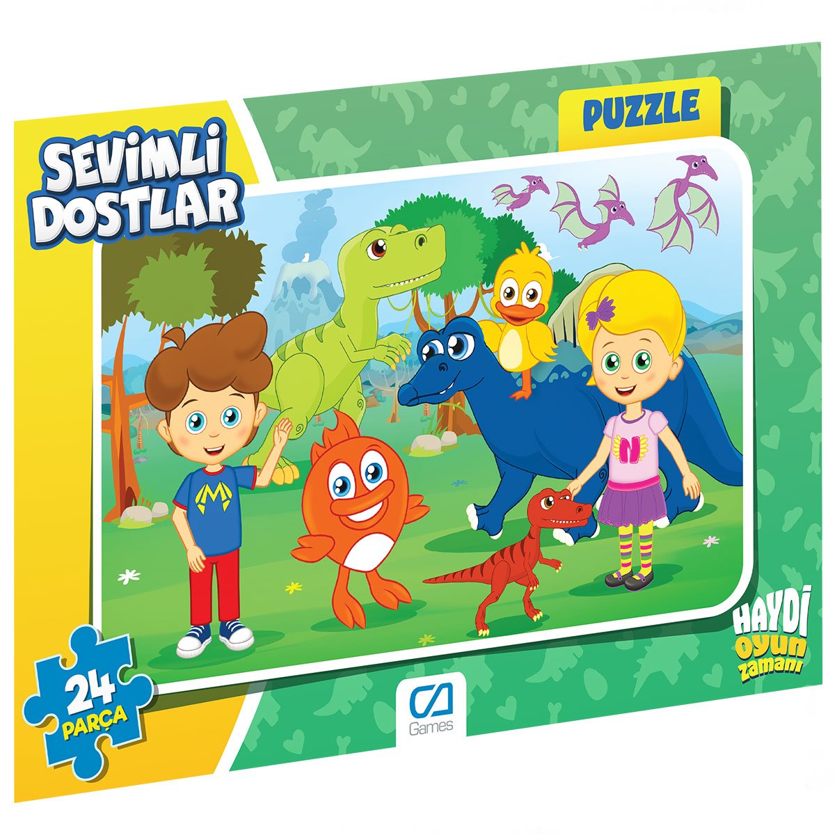61c5e300905cd-45182 Sevimli Dostlar 24 Parça Frame Puzzle - Görsel 1