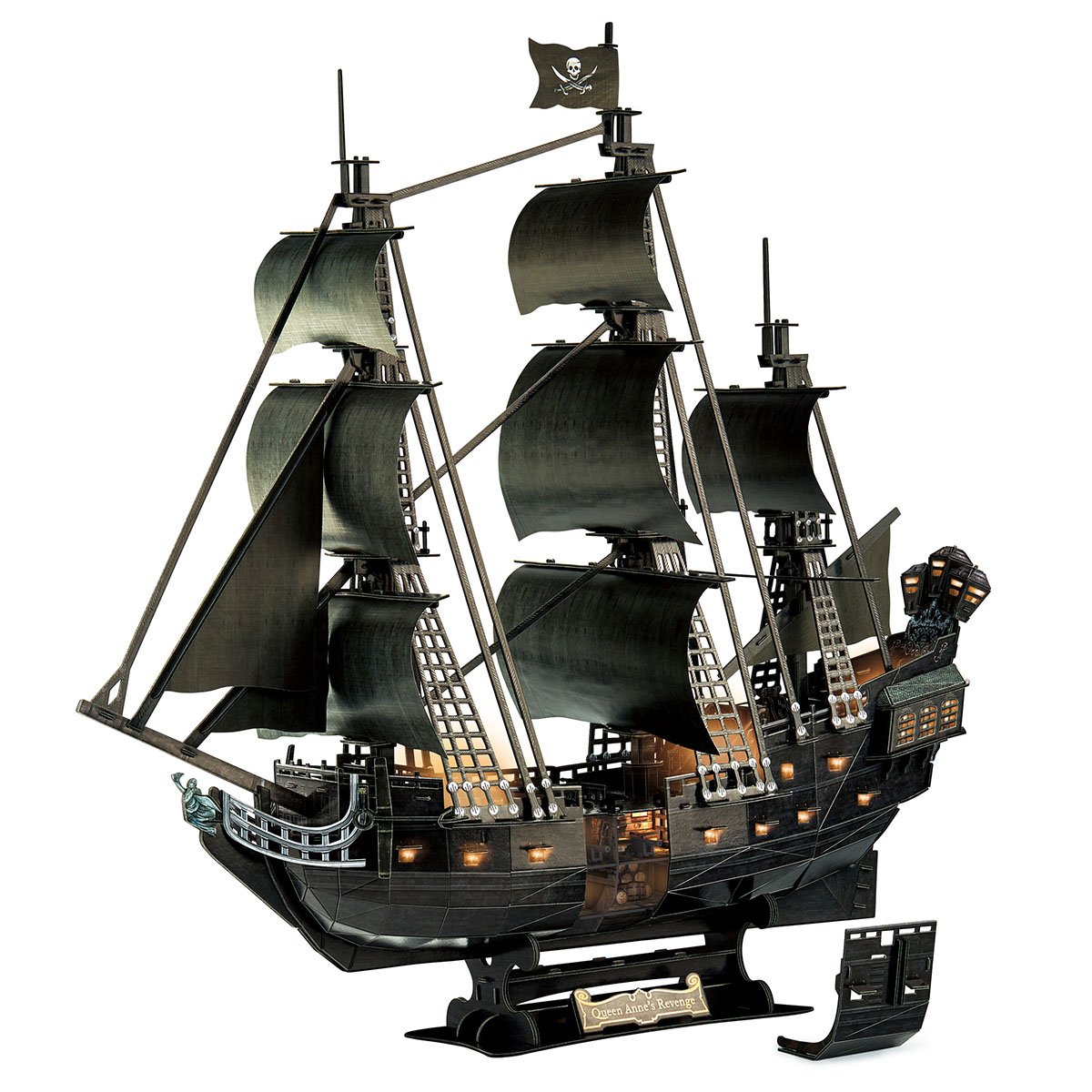 61f4ea9ad0193-46224 CubicFun Queen Anne's Revenge 3D Puzzle 293 Parça LED Işıklı - Görsel 1