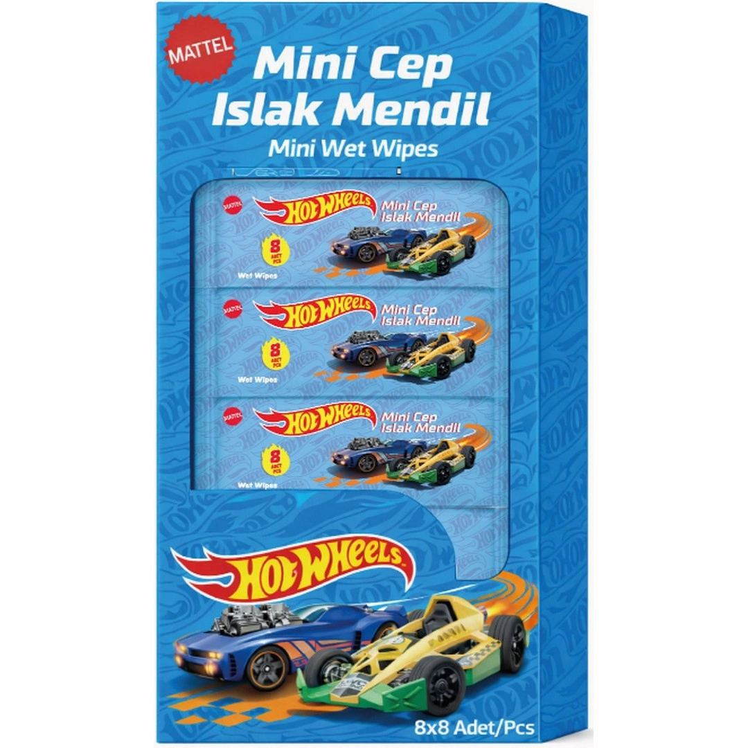 69a8433fedac5-86374188-sw1080sh1080 Hot Wheels Islak Mini Cep Mendili 8'li - Görsel 1