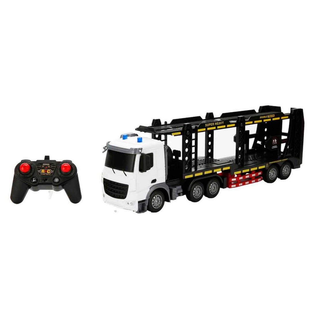 69f19af6850c5-80211419-sw1080sh1080 1:18 Suncon Sesli ve Işıklı USB Şarjlı Uzaktan Kumandalı Taşıyıcı Kamyon 50 cm - Görsel 1