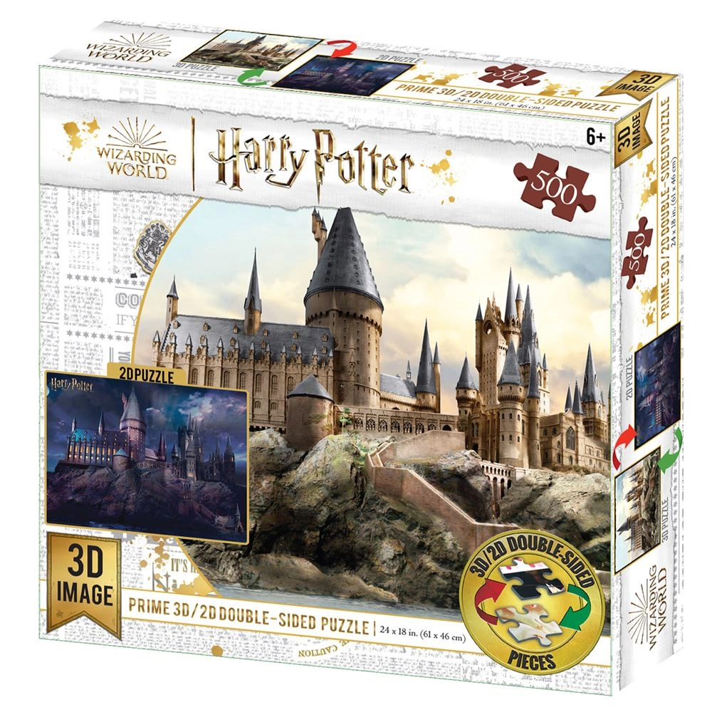 69f30c8ca58d0-54116196-sw1000sh1000 Prime 3D Harry Potter Çift Taraflı Puzzle 500 Parça - Görsel 1