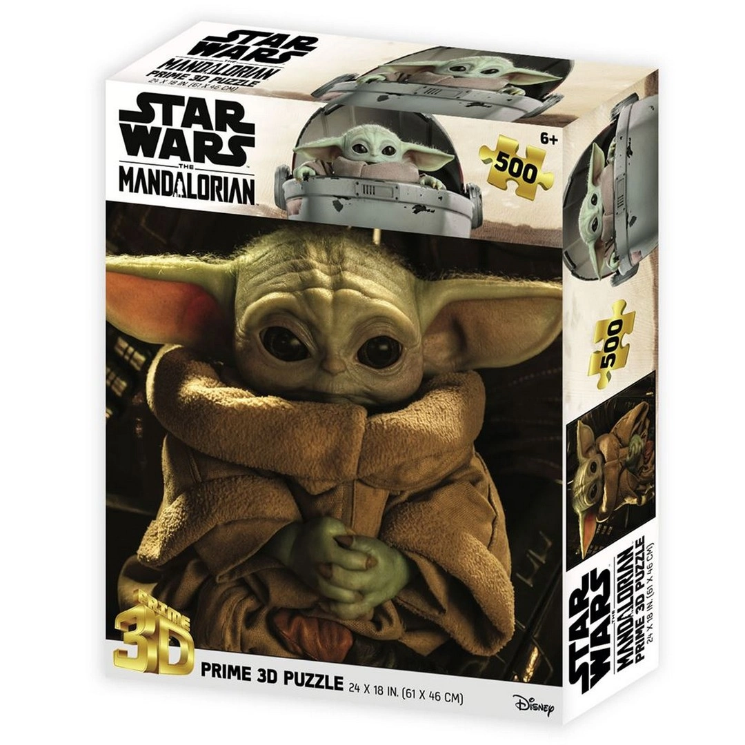 69f310e581110-60971629-sw1080sh1080 Prime 3D Star Wars The Mandalorian Grogu Puzzle 500 Parça - Görsel 1