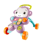 Fisher Price Sesli ve Işıklı Benimle Öğren Mor Maymun Yürüteç