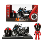 1:14 Sesli ve Işıklı BMW Off-Road Die Cast Çek Bırak Motosiklet