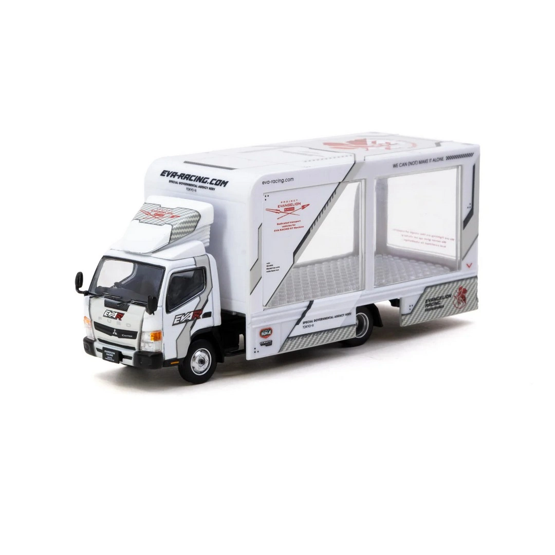 69fb4c0d8a20f-81429539-sw1080sh1080 Tarmac Works 1/64 Mitsubishi Fuso Canter Mobile Display Truck EVA Racing - Görsel 1