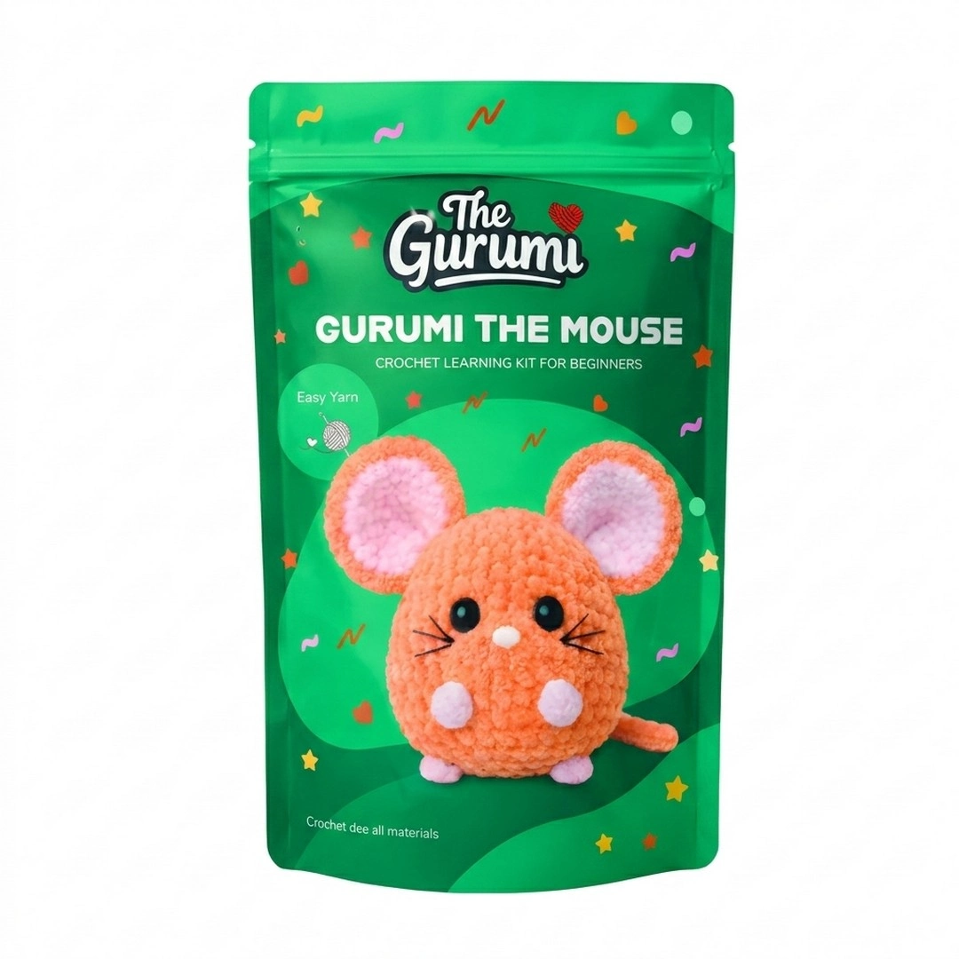 6a07070bb355f-80544056-sw1080sh1080 Yeni Başlayanlar İçin Fare Amigurumi Örgü Kiti - Görsel 1