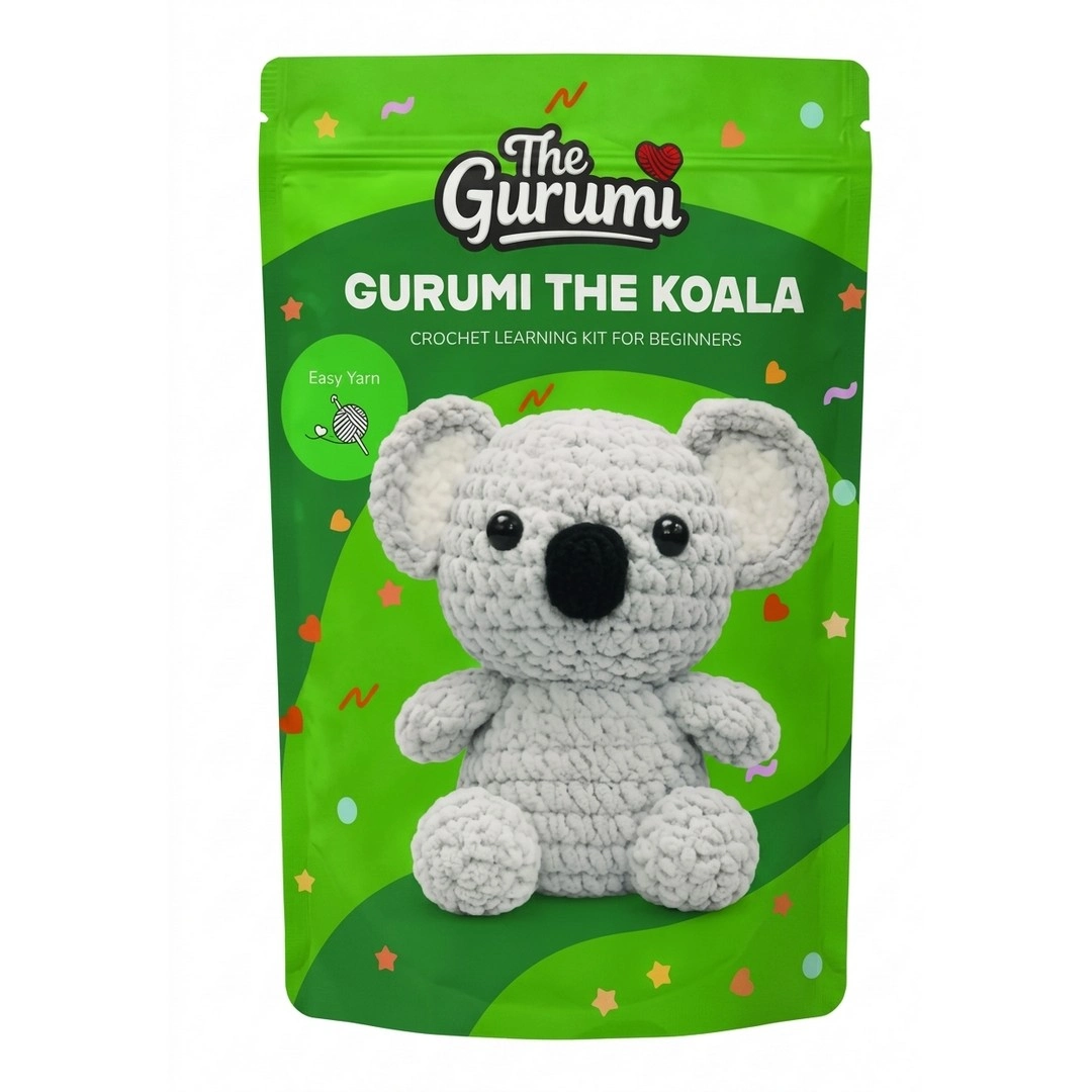 6a0708676daab-2578849-sw1080sh1080 Yeni Başlayanlar İçin Koala Amigurumi Örgü Kiti - Görsel 1