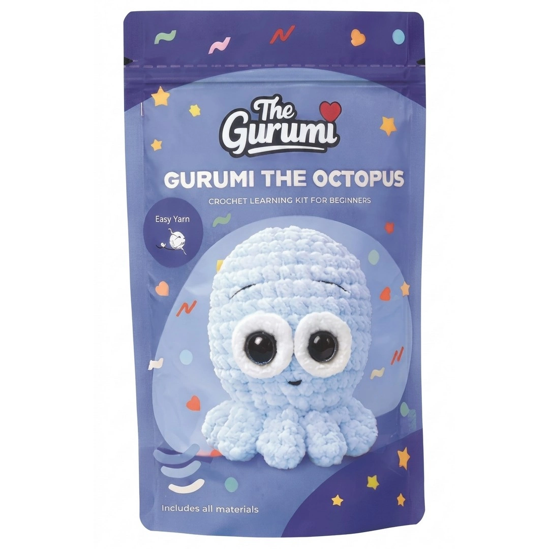 6a07088fb0d58-59485082-sw1080sh1080 Yeni Başlayanlar İçin Ahtapot Amigurumi Örgü Kiti - Görsel 1
