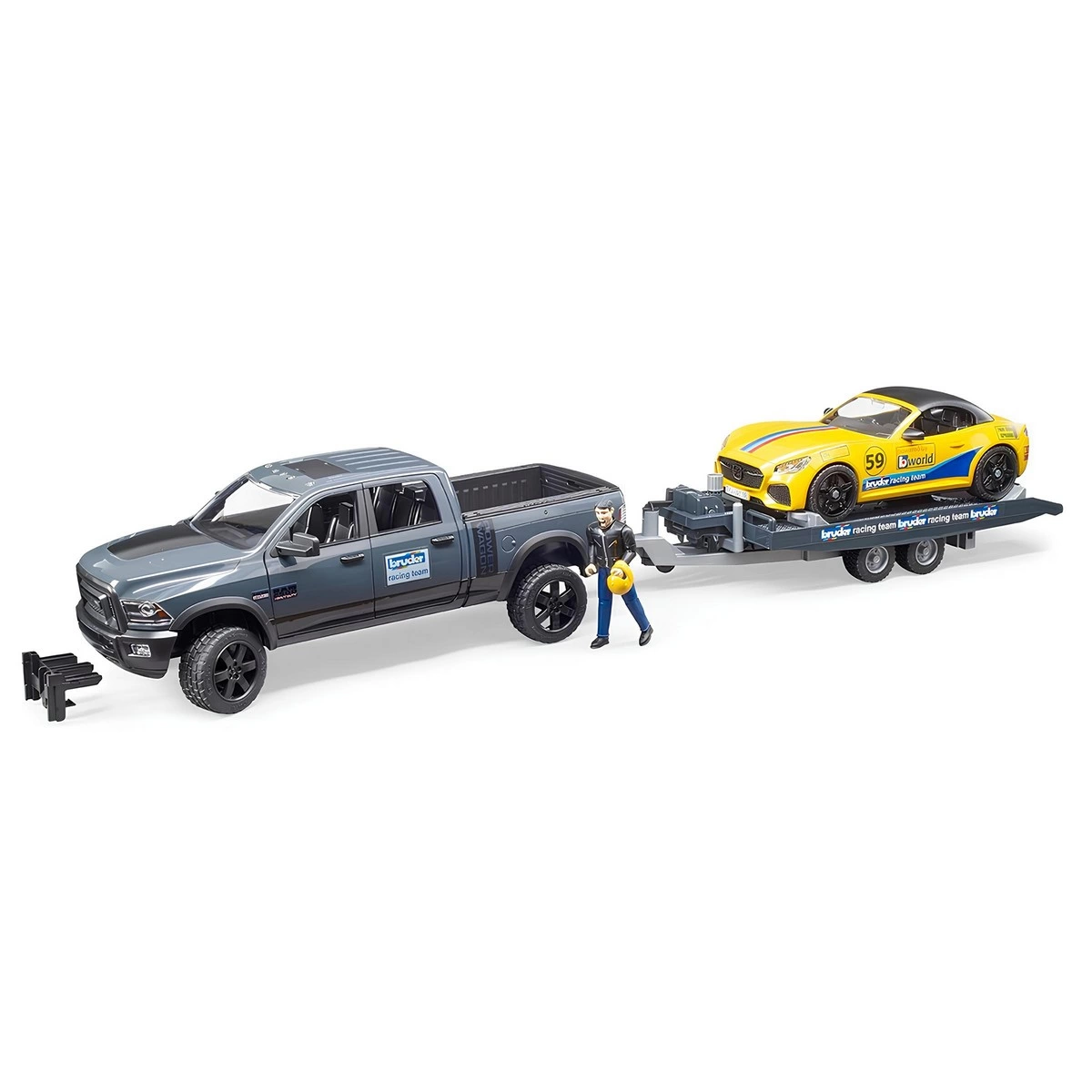 bruder-ram-2500-pickup-ve-roadster-yaris-arabasi-br02504-56048917-sw1200sh1200 Bruder Ram 2500 Pickup Ve Roadster Yarış Arabası BR02504 - Görsel 1