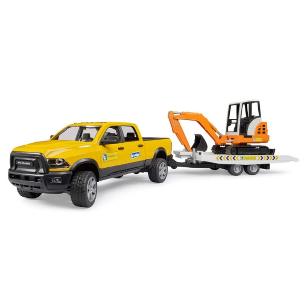 bruder-ram-2500-romorklu-pickup-ve-mini-ekskavator-02546-62743235-sw1080sh1080 Bruder Ram 2500 Römorklu Pickup ve Mini Ekskavatör 02546 - Görsel 1