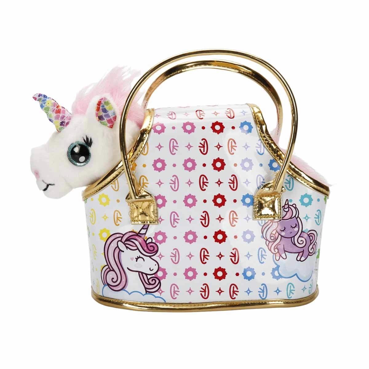 cutekins-tasima-cantali-pelus-unicorn-lou-lou-95997365 Cutekins Taşıma Çantalı Peluş Unicorn Lou Lou - Görsel 1
