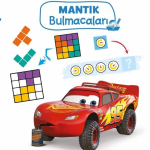Disney Eğitsel Arabalar Çıkartmalı Mantık Bulmacaları