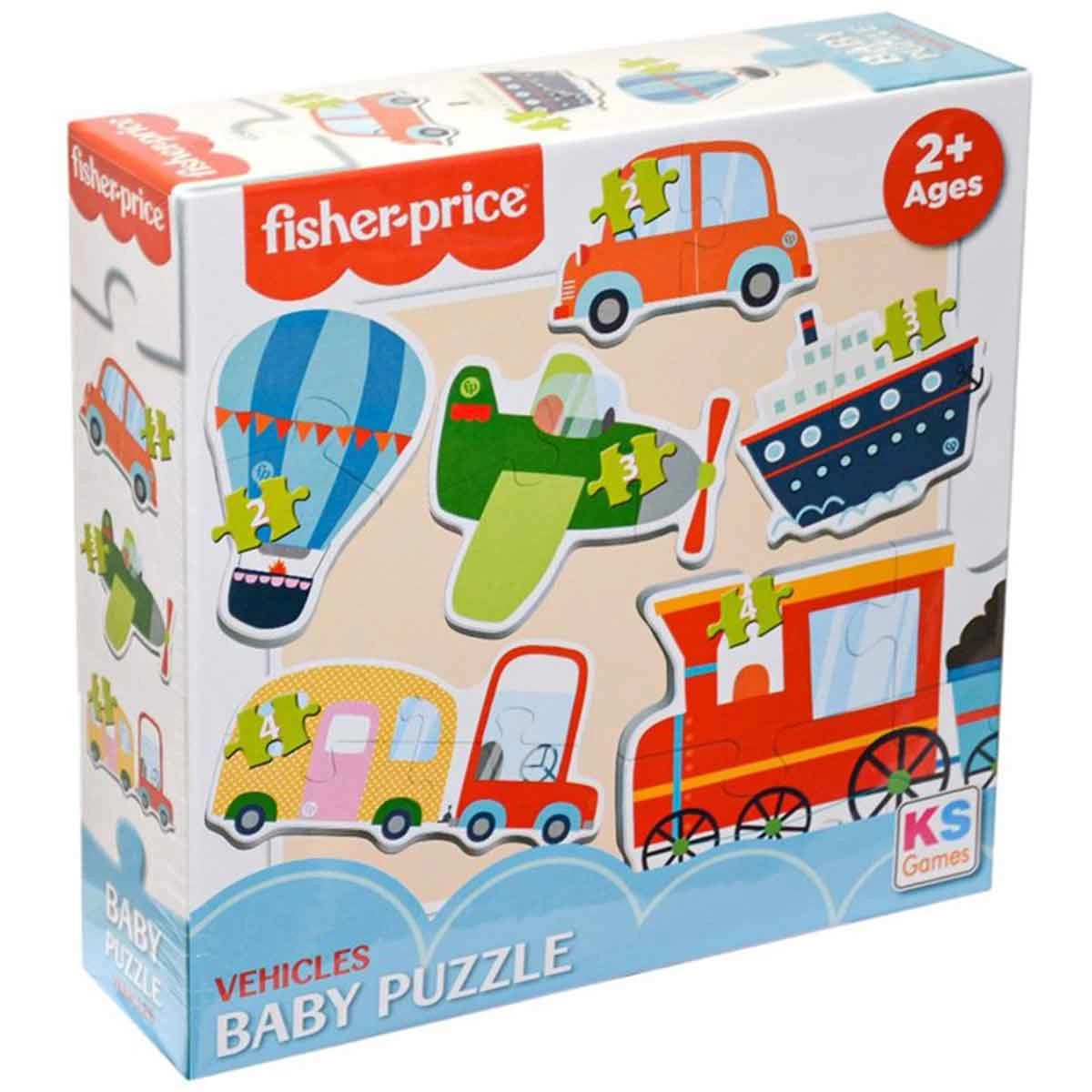 ks-fisher-price-baby-vehicles-6-in-1-puzzle-75492262 KS Fisher Price Baby Vehicles 6 in 1 Puzzle - Görsel 1