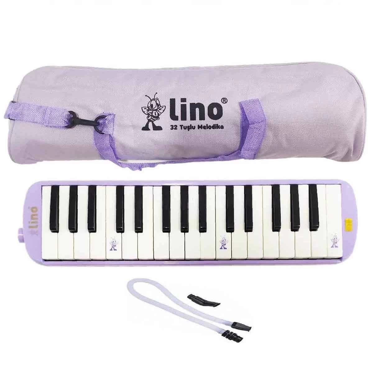 lino-32-tuslu-bez-cantali-melodika-pastel-mor-67498110-sw1200sh1200 Lino 32 Tuşlu Bez Çantalı Melodika Pastel Mor - Görsel 1