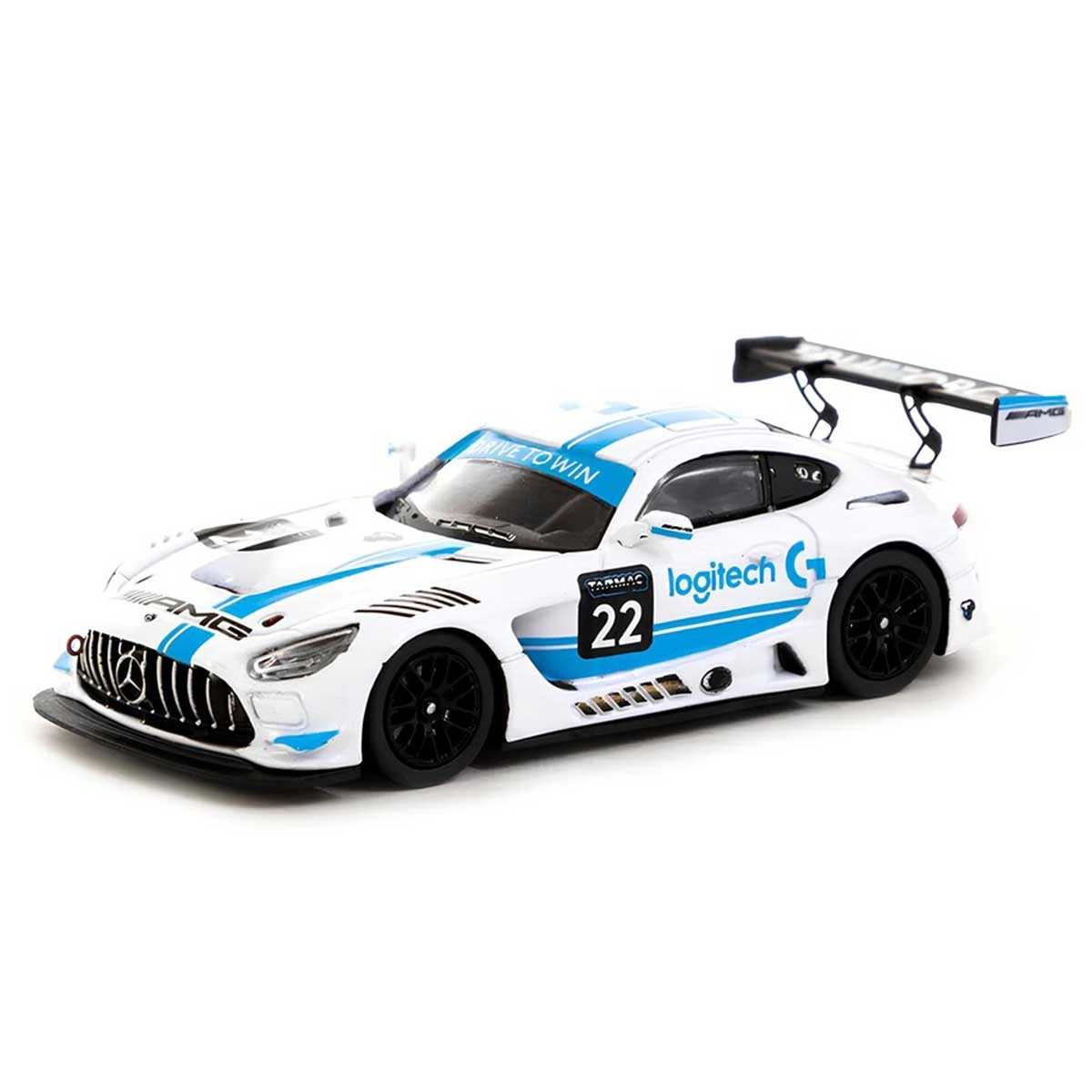 tarmac-works-1-64-x-logitech-mercedes-amg-gt3-logitech-g-race-with-plastic-truck-packaging-80008414-sw1200sh1200 Tarmac Works 1:64 X Logitech Mercedes AMG GT3 Logitech G Race with Plastic Truck Packaging - Görsel 1